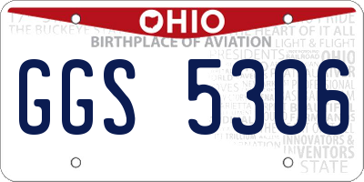 OH license plate GGS5306