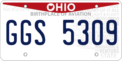 OH license plate GGS5309