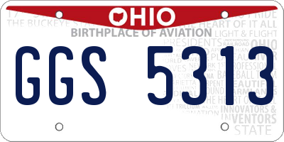 OH license plate GGS5313