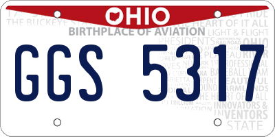 OH license plate GGS5317