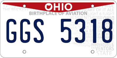 OH license plate GGS5318