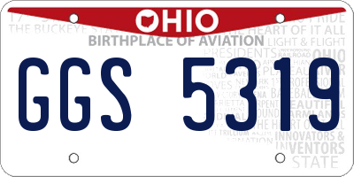 OH license plate GGS5319