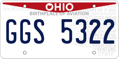 OH license plate GGS5322