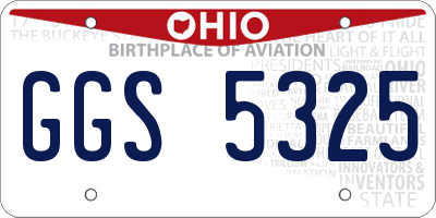 OH license plate GGS5325