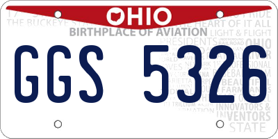 OH license plate GGS5326