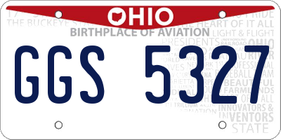 OH license plate GGS5327
