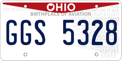 OH license plate GGS5328