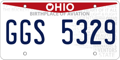 OH license plate GGS5329