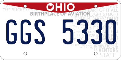 OH license plate GGS5330