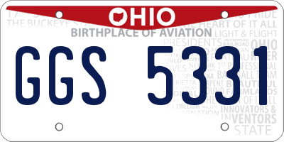 OH license plate GGS5331