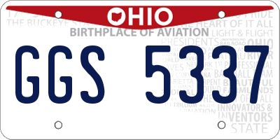 OH license plate GGS5337
