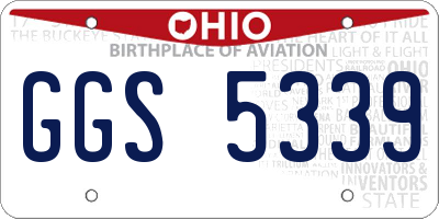OH license plate GGS5339
