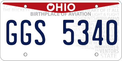 OH license plate GGS5340