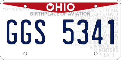 OH license plate GGS5341