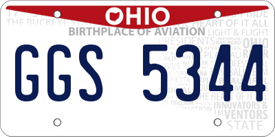 OH license plate GGS5344
