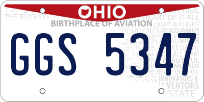 OH license plate GGS5347