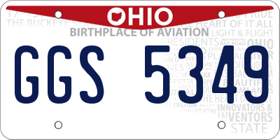 OH license plate GGS5349