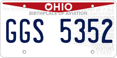 OH license plate GGS5352