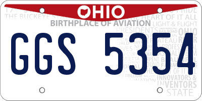 OH license plate GGS5354