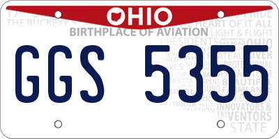OH license plate GGS5355