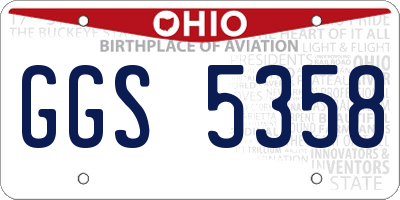 OH license plate GGS5358