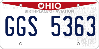 OH license plate GGS5363