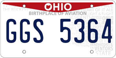 OH license plate GGS5364