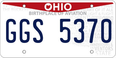 OH license plate GGS5370