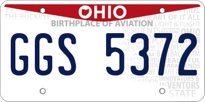 OH license plate GGS5372