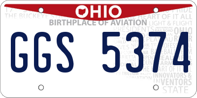 OH license plate GGS5374