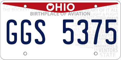 OH license plate GGS5375