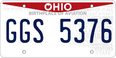 OH license plate GGS5376