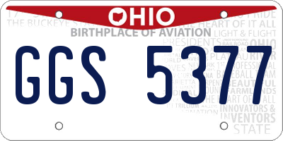 OH license plate GGS5377