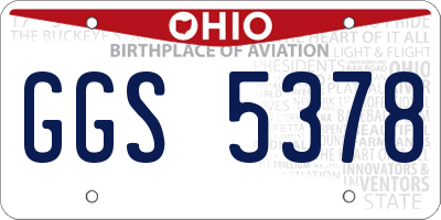 OH license plate GGS5378