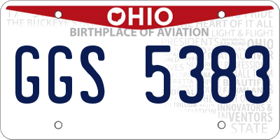 OH license plate GGS5383