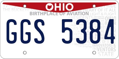 OH license plate GGS5384