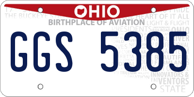 OH license plate GGS5385