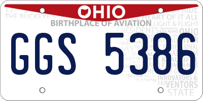 OH license plate GGS5386