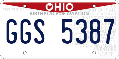 OH license plate GGS5387