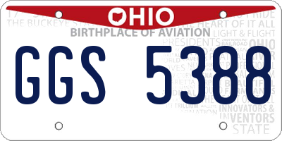 OH license plate GGS5388