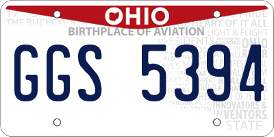 OH license plate GGS5394
