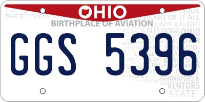 OH license plate GGS5396