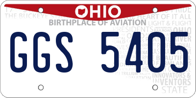 OH license plate GGS5405