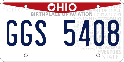 OH license plate GGS5408