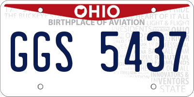 OH license plate GGS5437