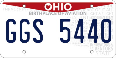 OH license plate GGS5440
