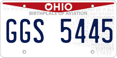 OH license plate GGS5445