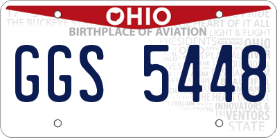 OH license plate GGS5448