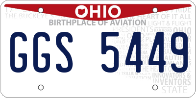 OH license plate GGS5449