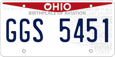 OH license plate GGS5451